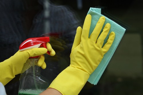 Cleaning and recycling operations in Greenwich with sorted waste materials