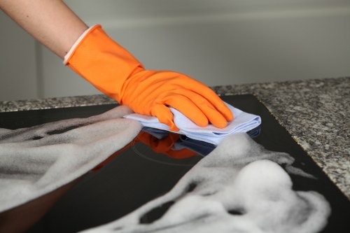 Professional stain removal on carpet in a Greenwich home