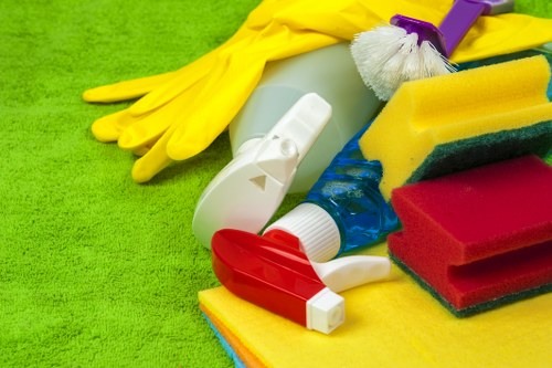 Local technician preparing odour removal treatment in Greenwich flat